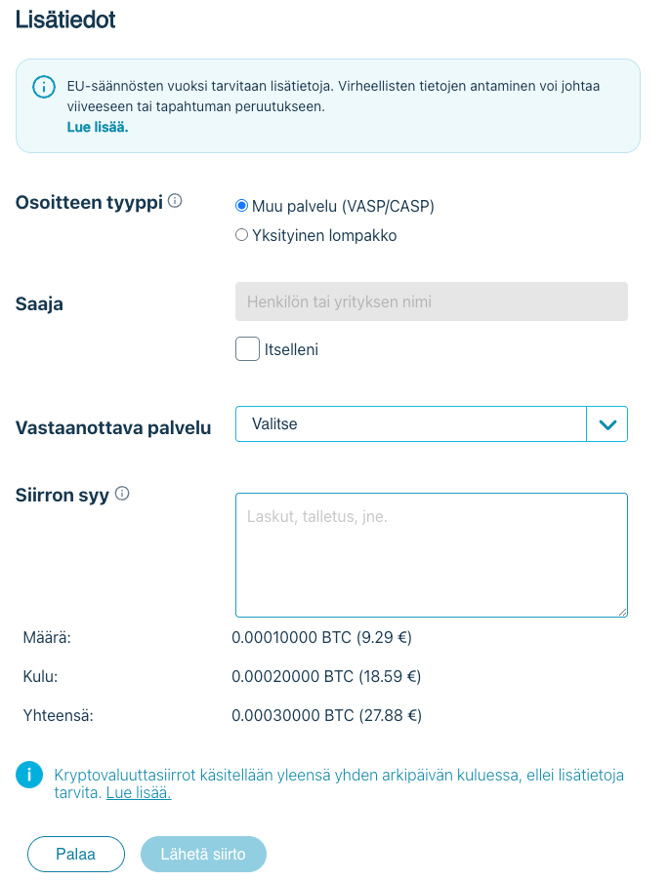 kryptosiirrot ulos selain 2